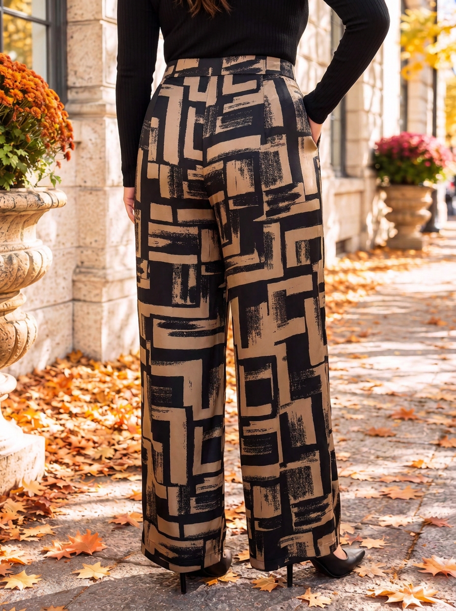 “WILLOW Collection” Pattern Trousers geometric Print 