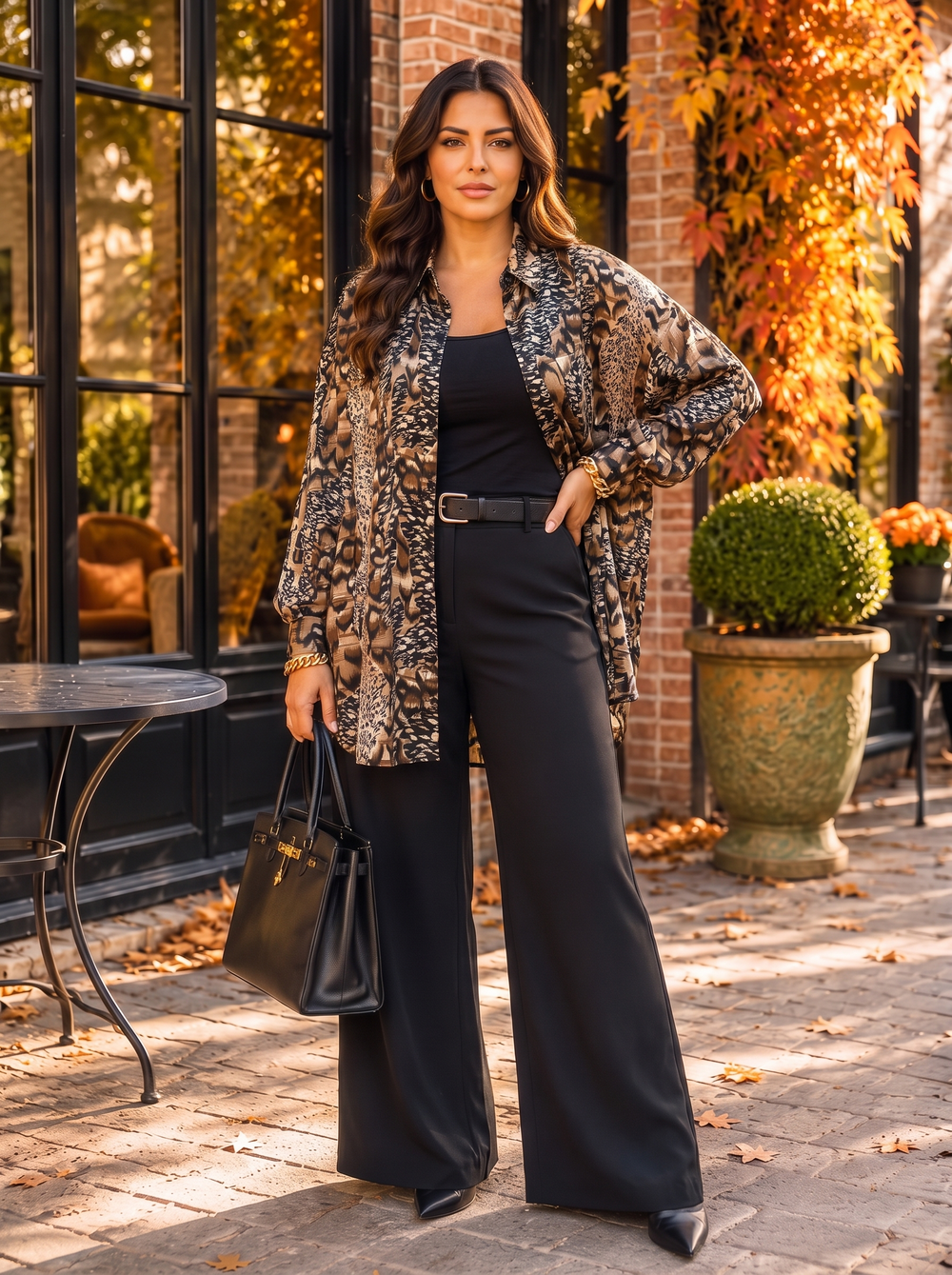 “WILLOW Collection” Pattern Shirt ANIMAL PRINT
