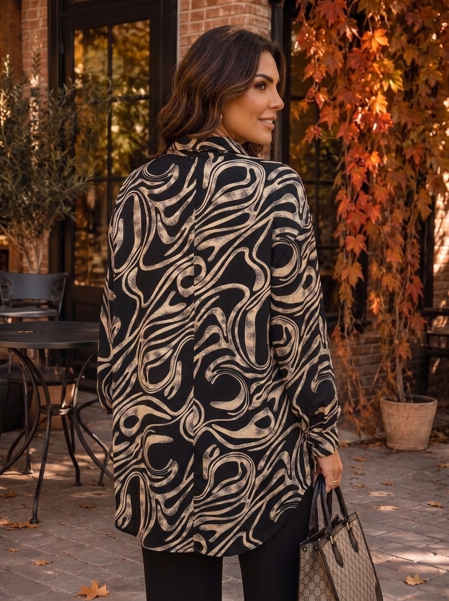 “WILLOW Collection” Pattern Shirt MARBLE PRINT