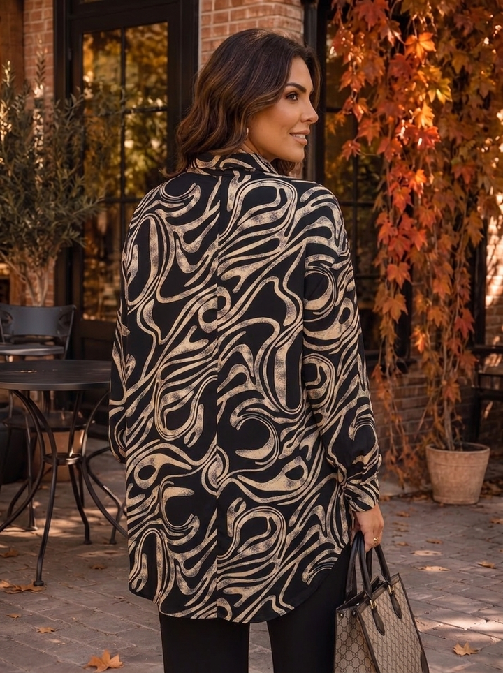 “WILLOW Collection” Pattern Shirt MARBLE PRINT