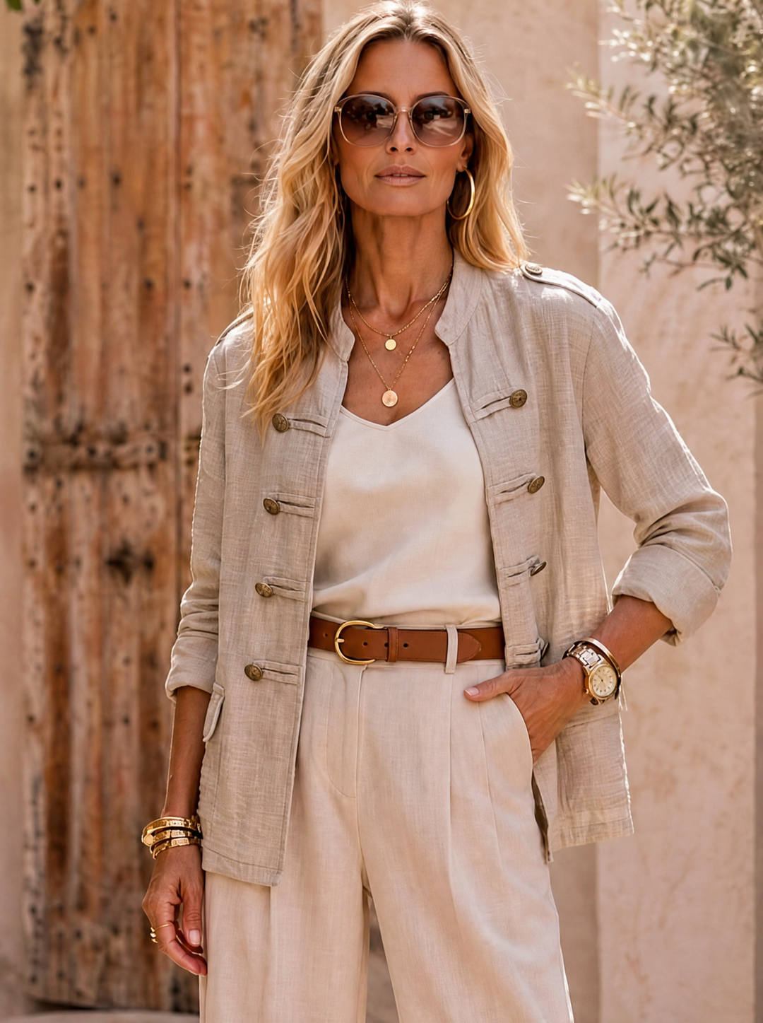 “NADIA” Military Jacket cream