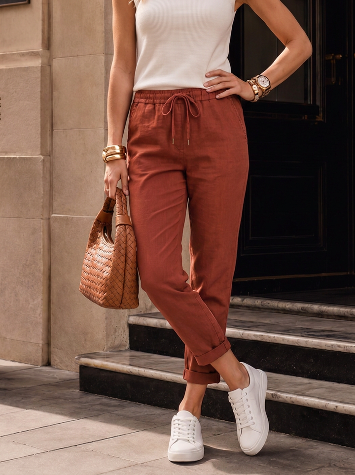 "CARMELA" Smooth MAGIC Trouser terracotta