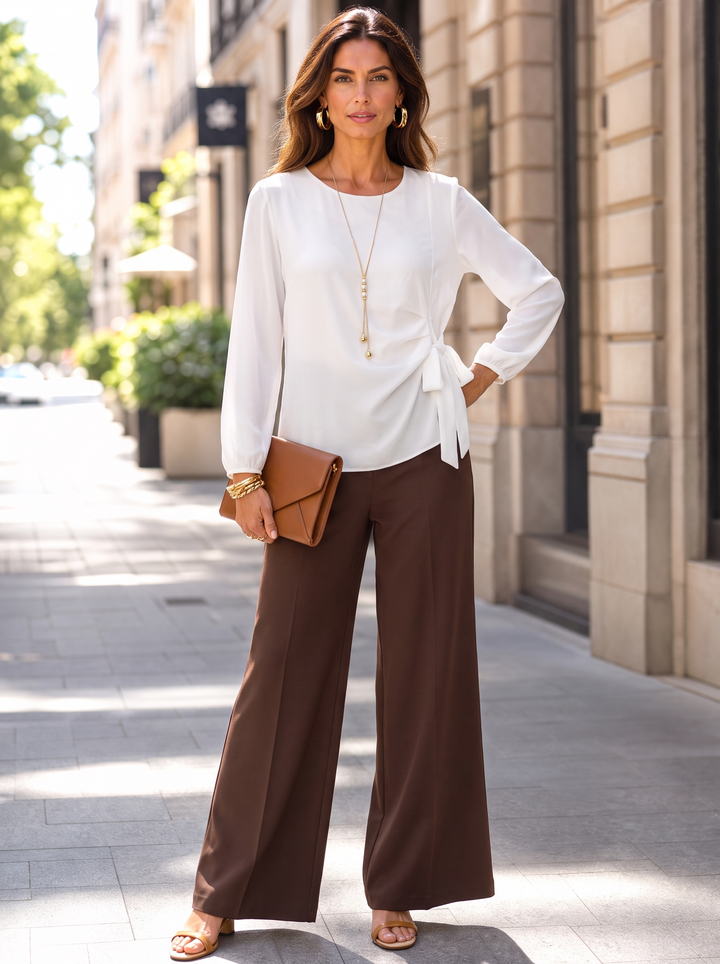 “TESSA” Side-Tie Blouse