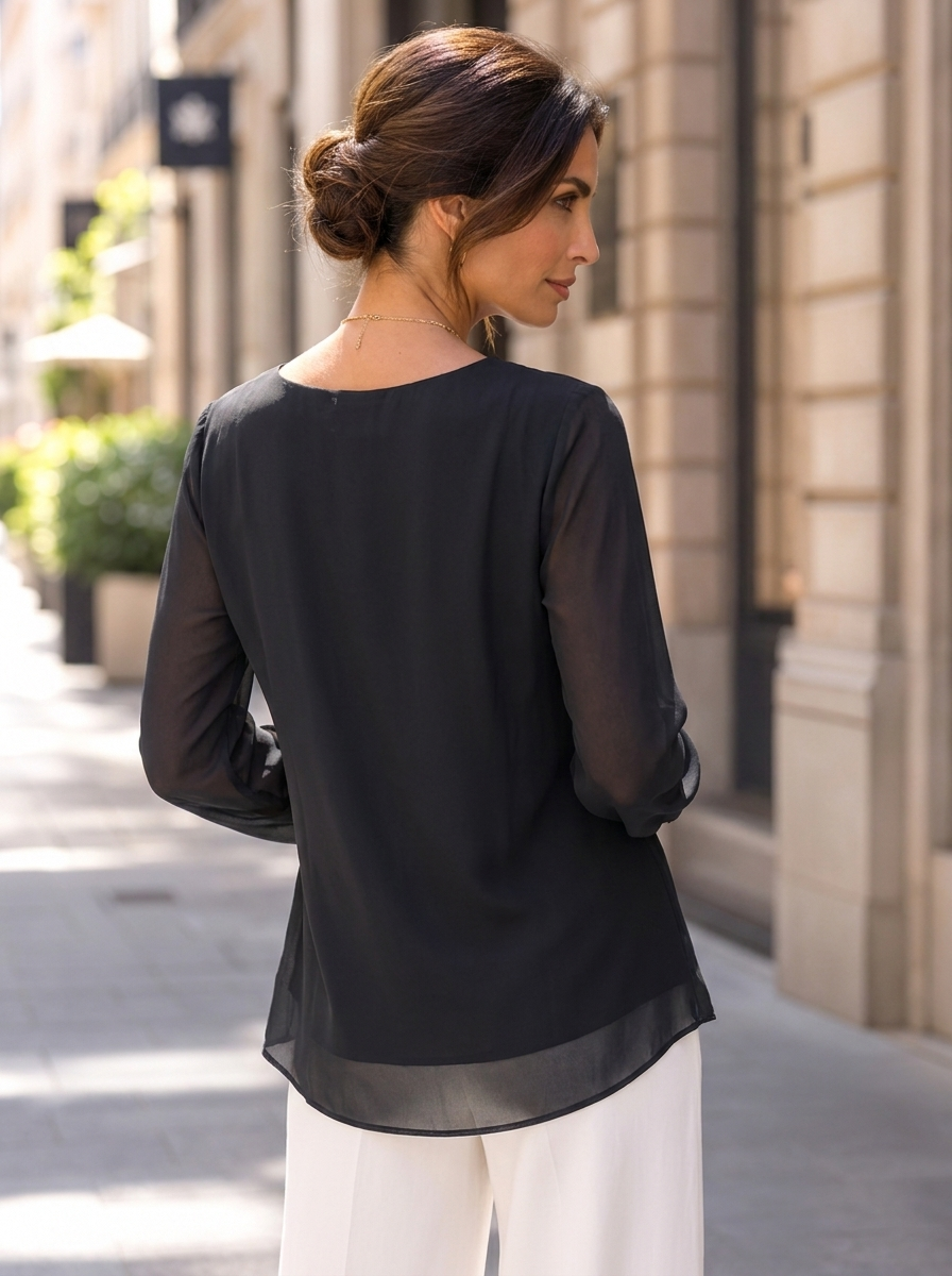“TESSA” Side-Tie Blouse