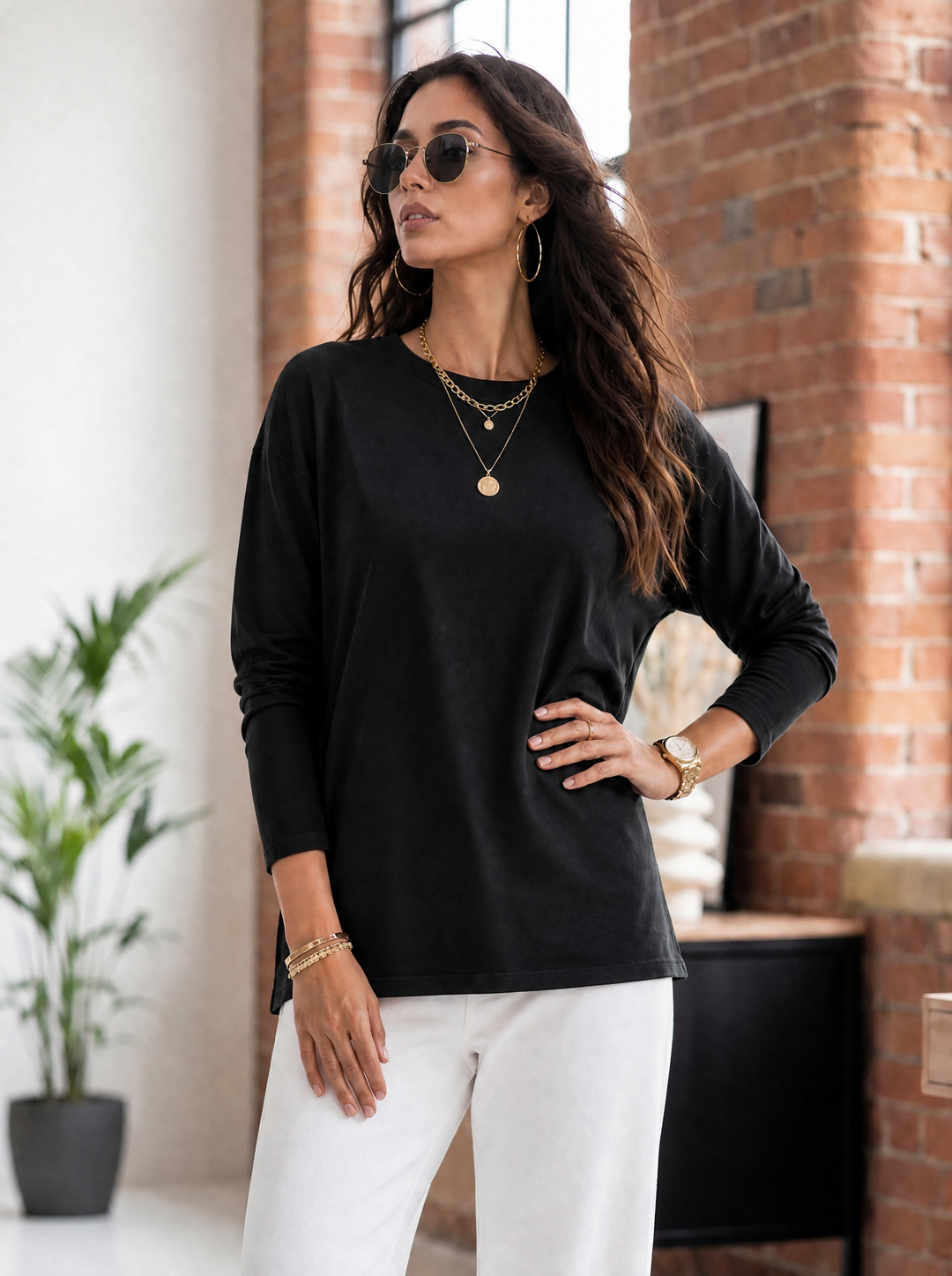 “ADELE” Longsleeve  Premium T-Shirt black