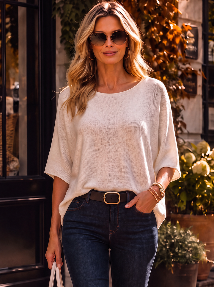 “RAYA” Soft Knit Jumper white