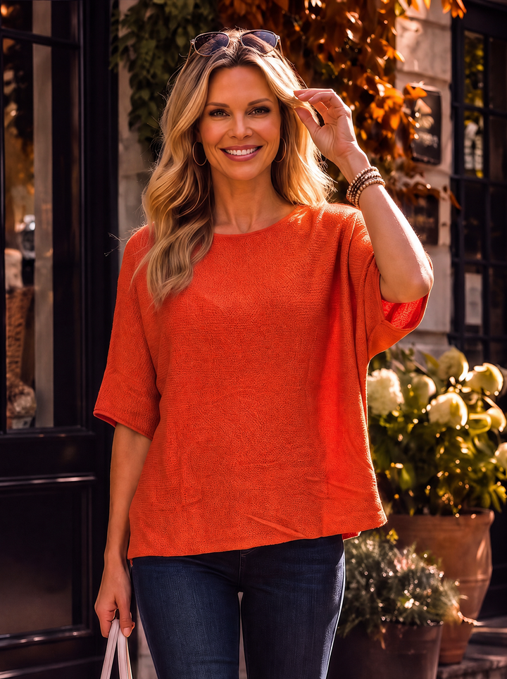 “RAYA” Soft Knit Jumper orange