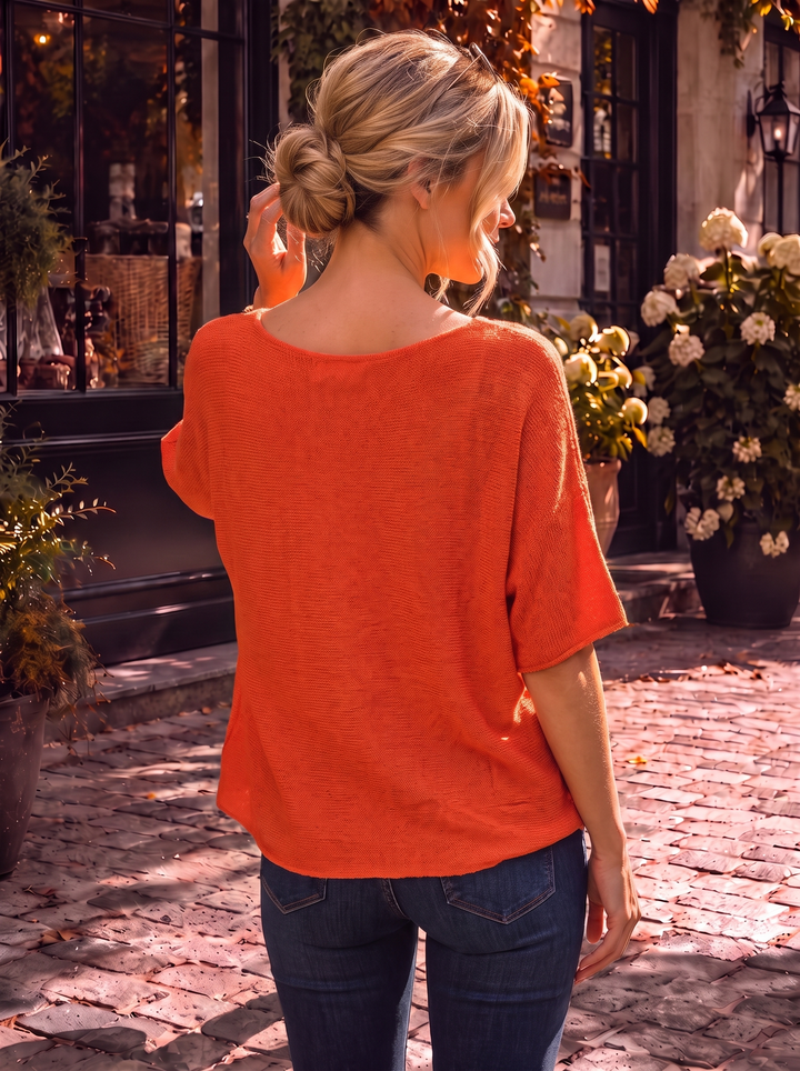“RAYA” Soft Knit Jumper orange