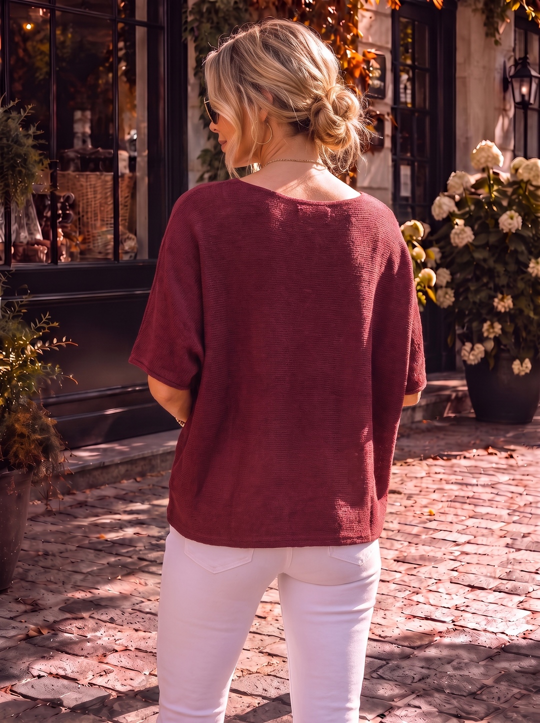 “RAYA” Soft Knit Jumper burgundy