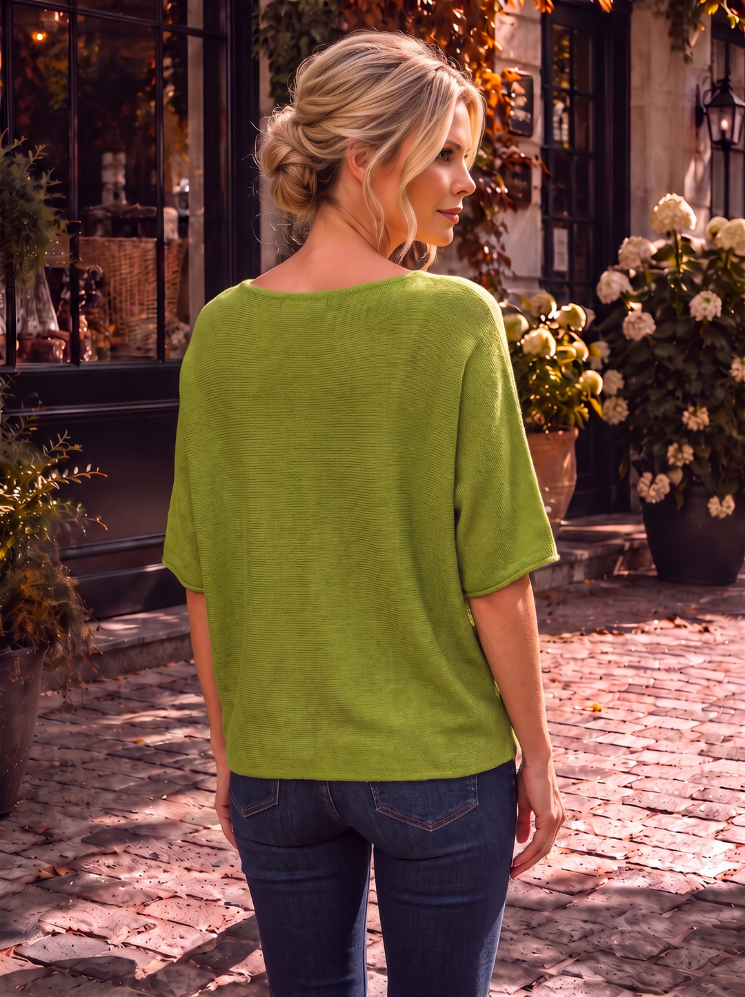 “RAYA” Soft Knit Jumper lime green