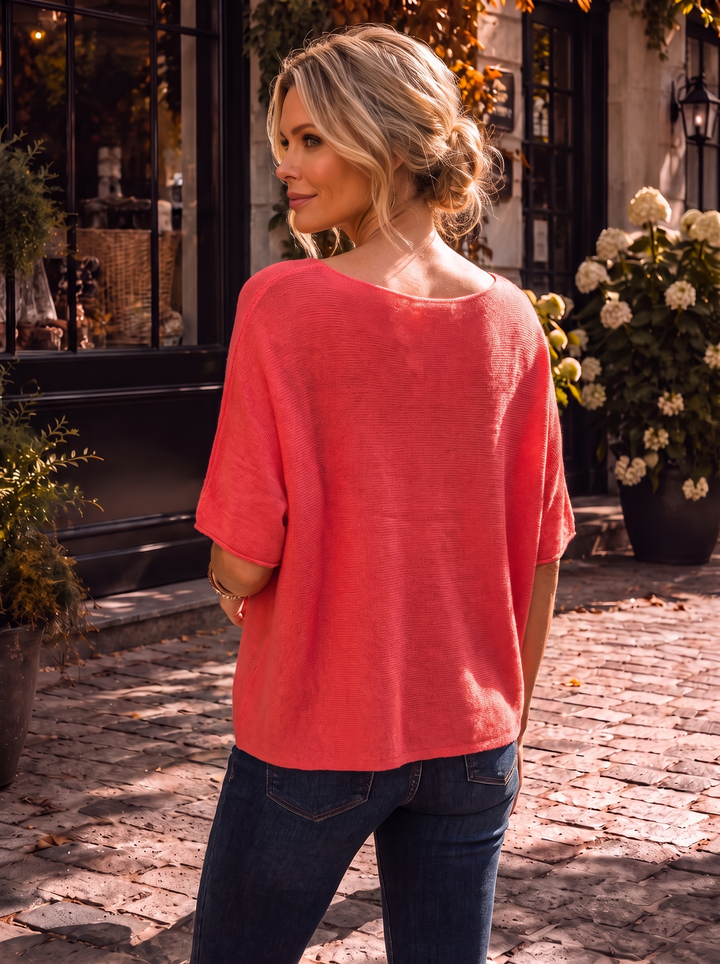 “RAYA” Soft Knit Jumper coral