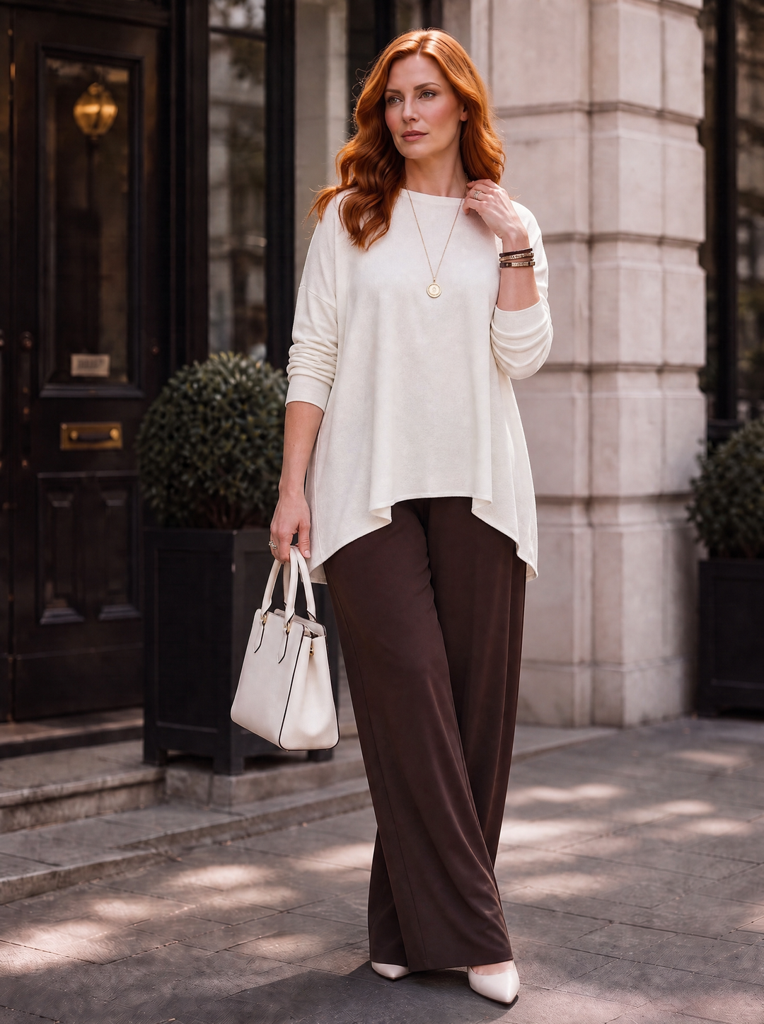 “EVIE-ROSE” Soft Knit Jumper white