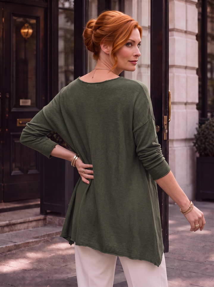 “EVIE-ROSE” Soft Knit Jumper khaki green