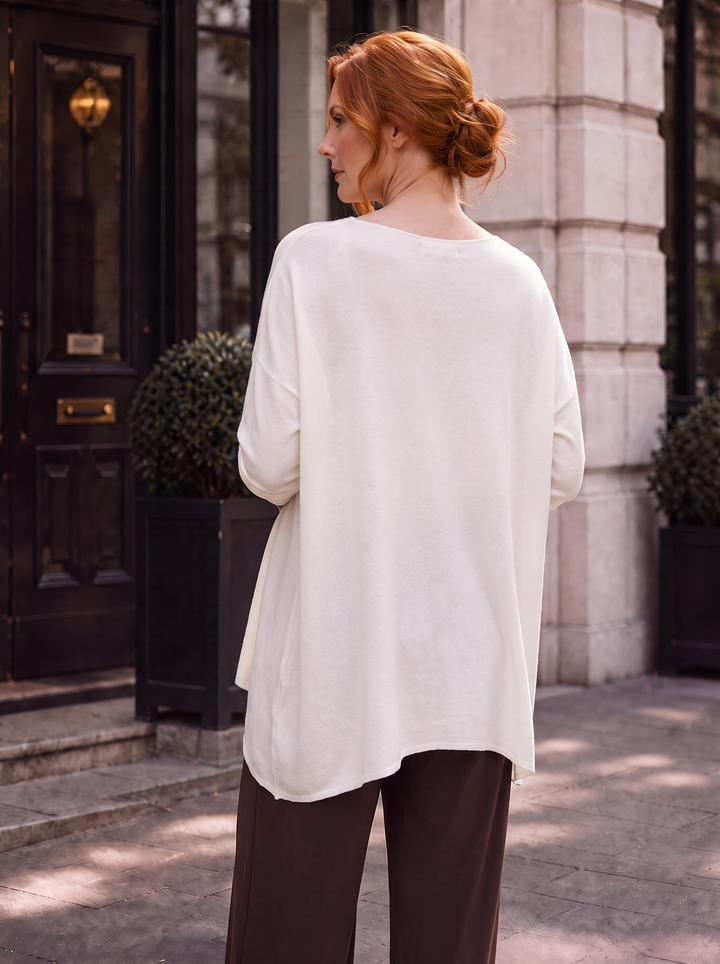 “EVIE-ROSE” Soft Knit Jumper white
