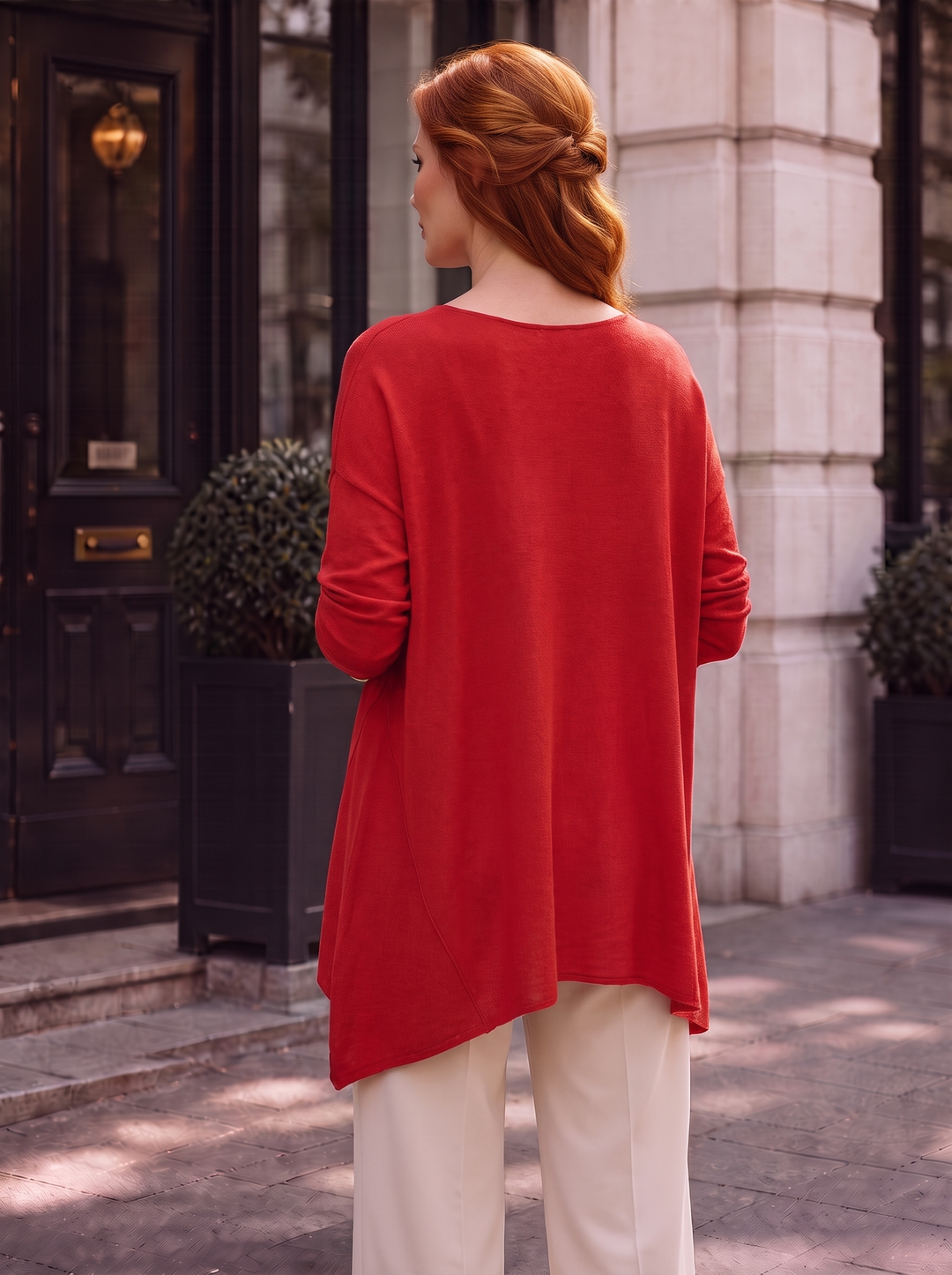“EVIE-ROSE” Soft Knit Jumper red