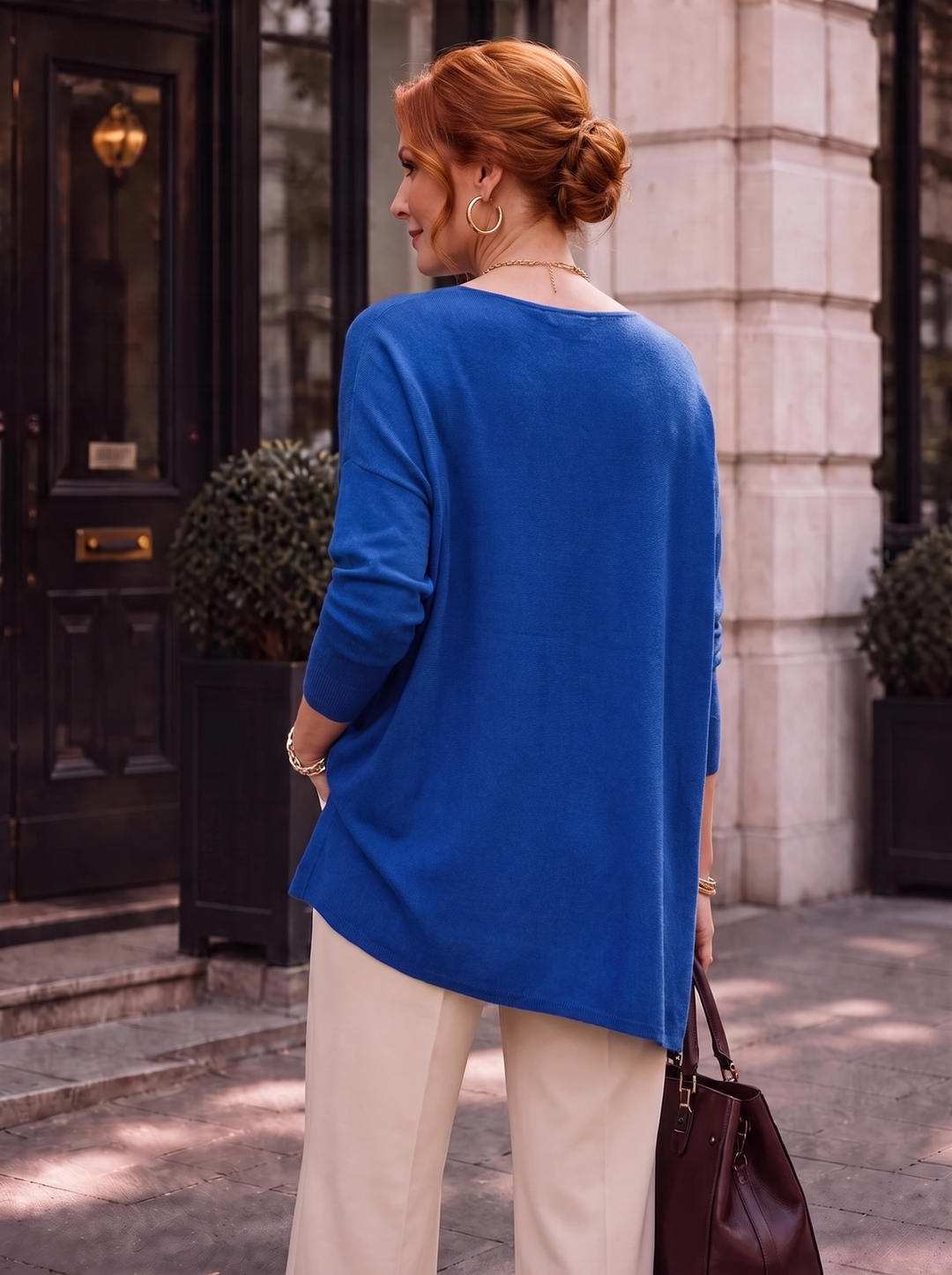 “EVIE-ROSE” Soft Knit Jumper royal blue