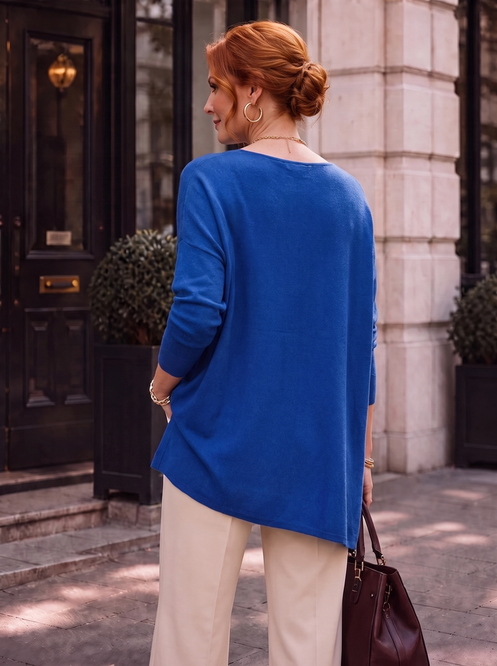 “EVIE-ROSE” Soft Knit Jumper royal blue