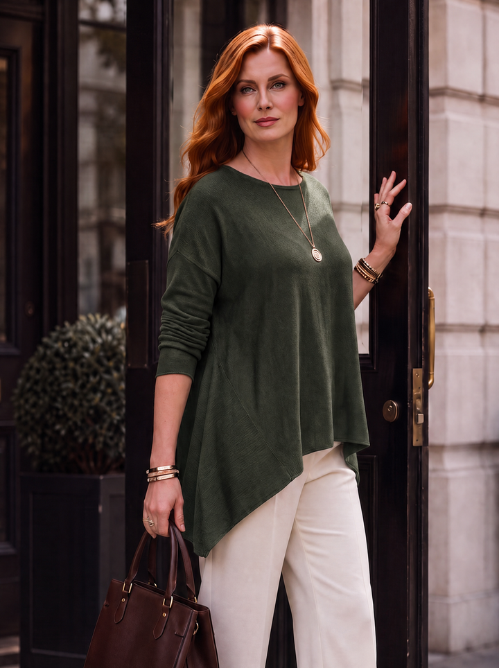 “EVIE-ROSE” Soft Knit Jumper khaki green