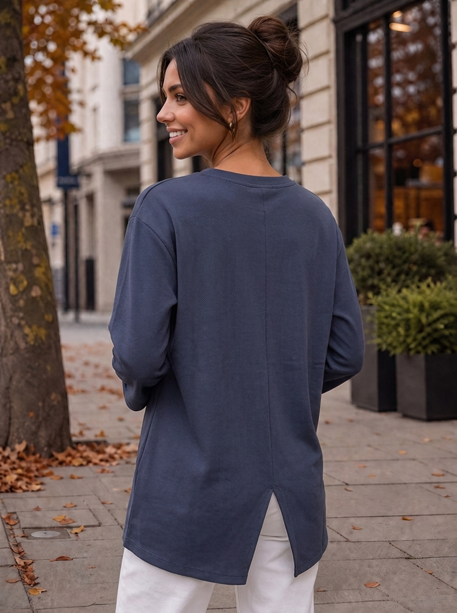“KENZIE Collection” Asymmetric Sweat Top
