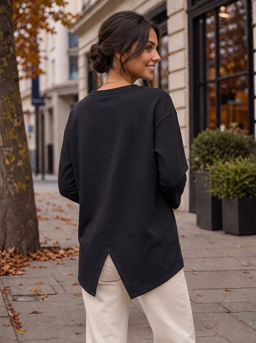“KENZIE Collection” Asymmetric Sweat Top