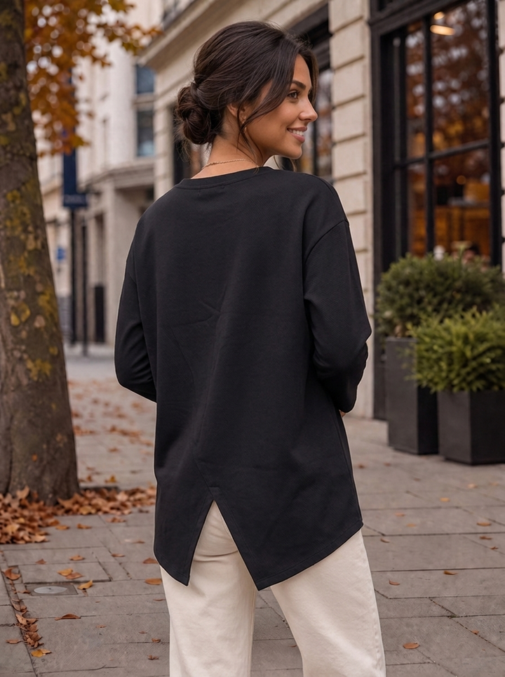 “KENZIE Collection” Asymmetric Sweat Top