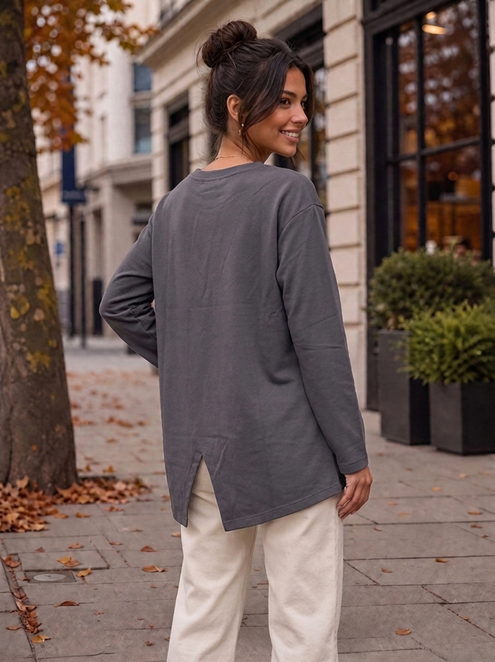 “KENZIE Collection” Asymmetric Sweat Top