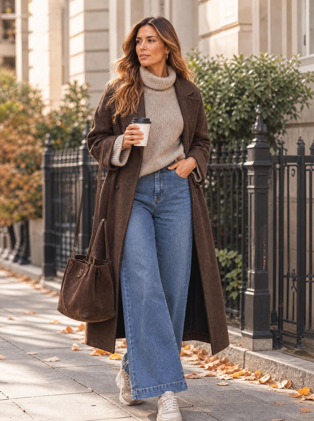 “VANESSA” Pull-On Wide Leg Jeans light denim