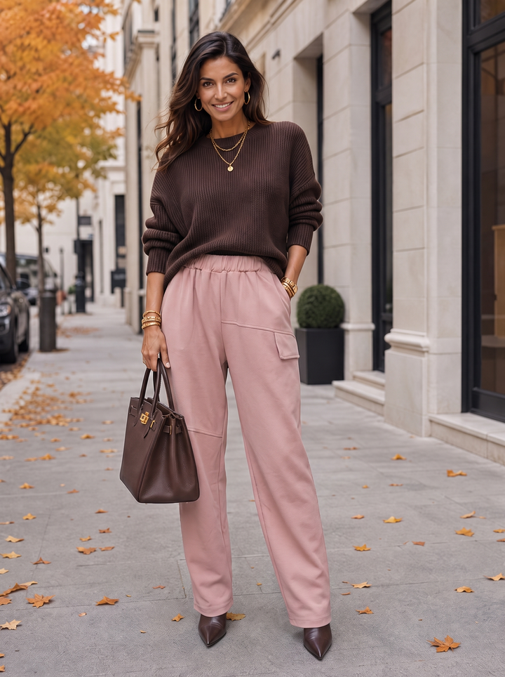 “KENZIE Collection” Cargo Barrel Trousers pink