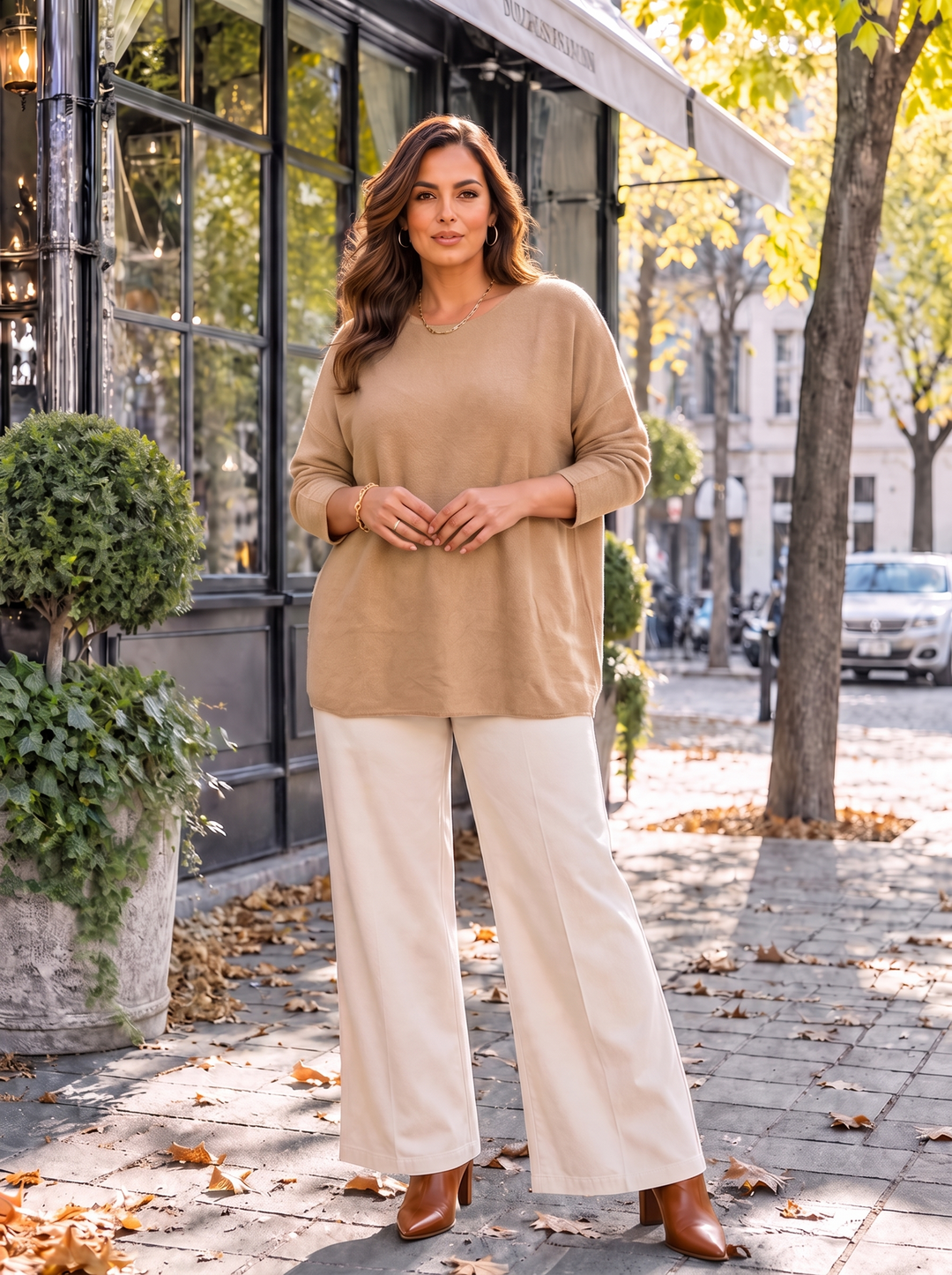 “MAGNOLIA” Curve Soft Knit Jumper cream