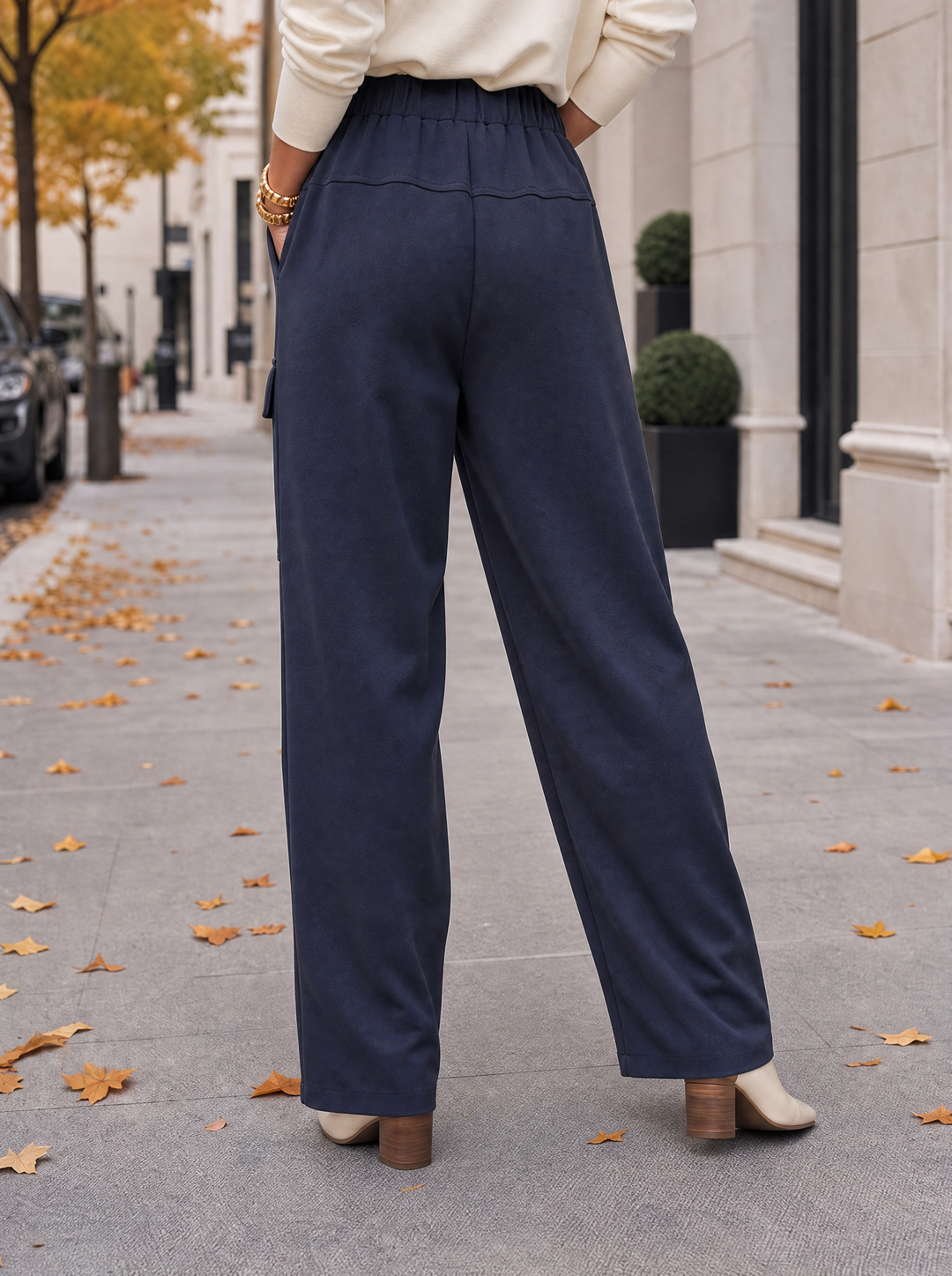“KENZIE Collection” Cargo Barrel Trousers navy