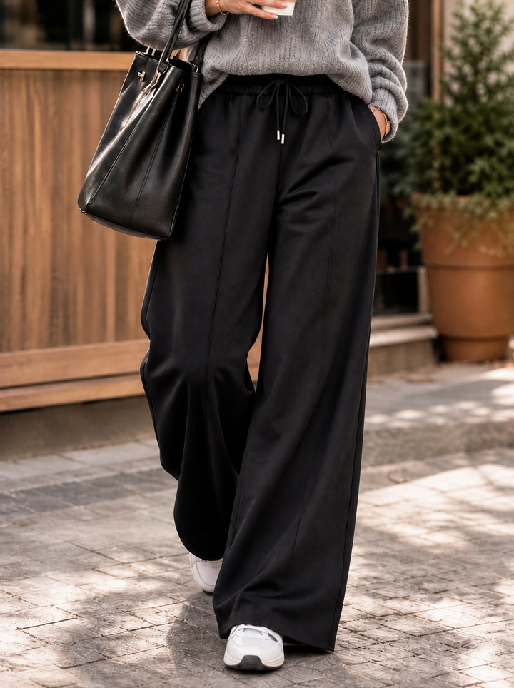 “BETHANY” Luxe Wide Leg Scuba Trousers