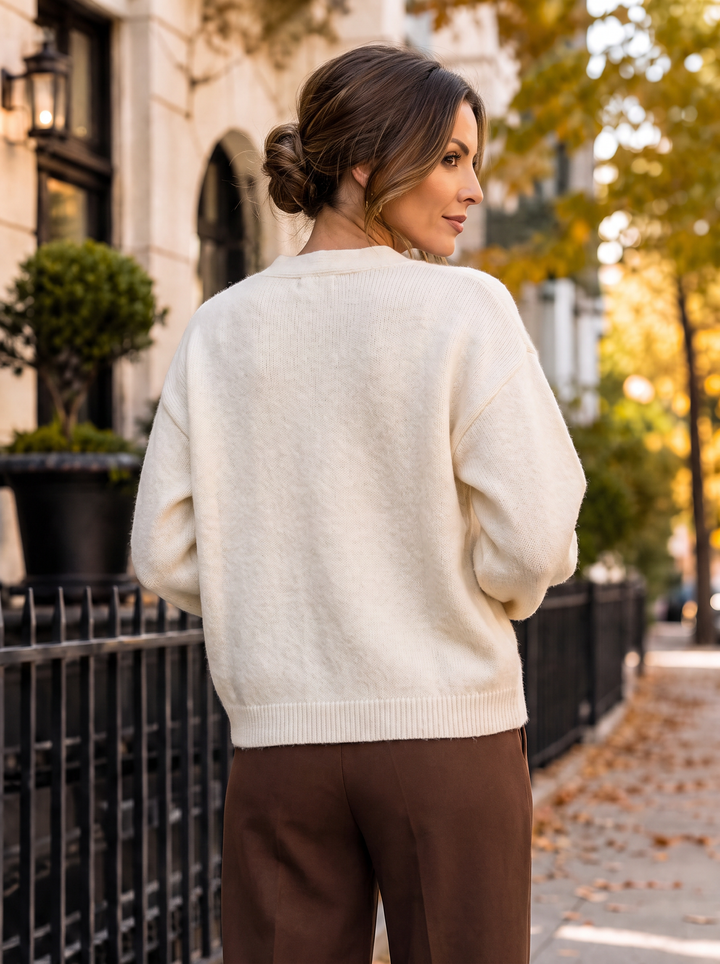 “LILLY” Italian Wool-Blend Cardigan