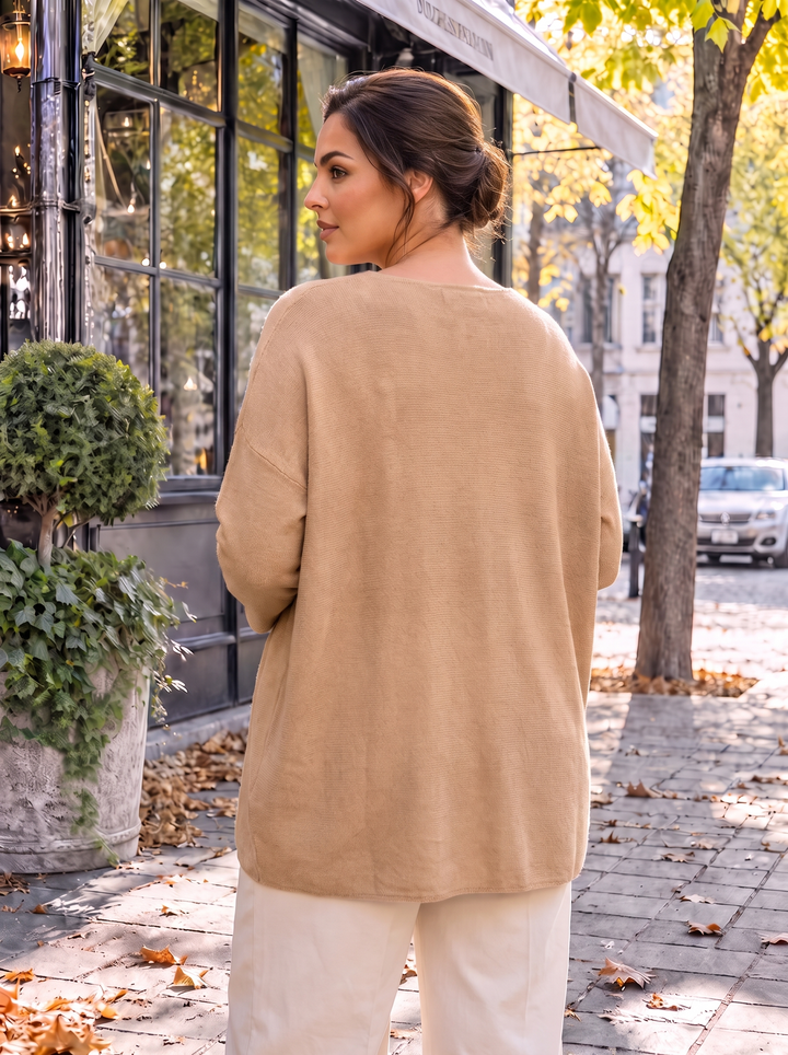 “MAGNOLIA” Curve Soft Knit Jumper camel