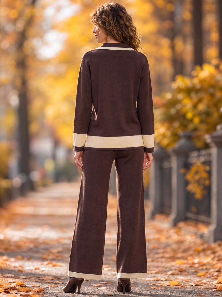 “NINA” Contrast Knit Co-Ord Set