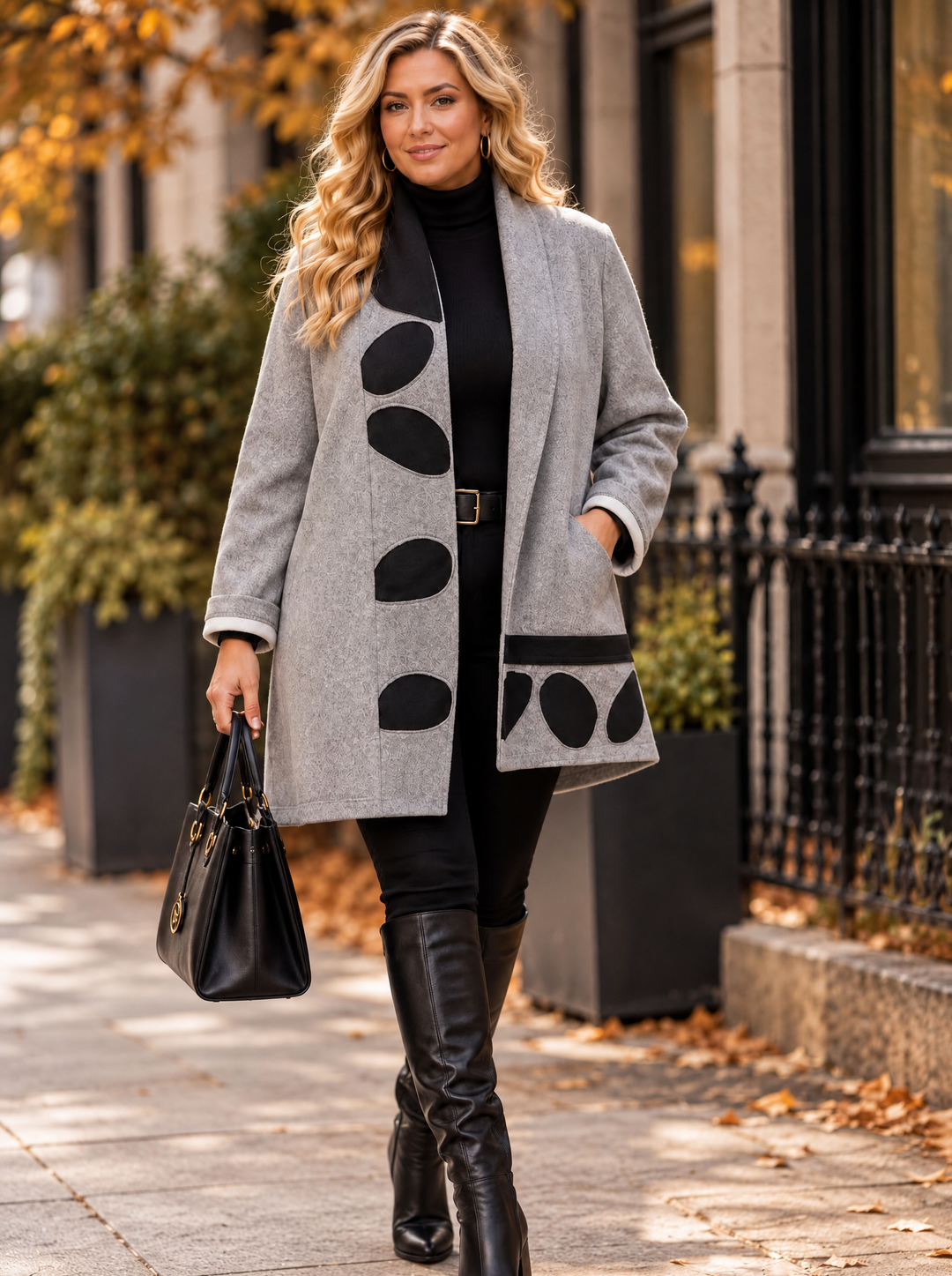“CARLA” Premium Abstract Longline Coat