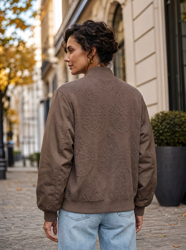 “MILA” Knitted Bomber Style Jacket