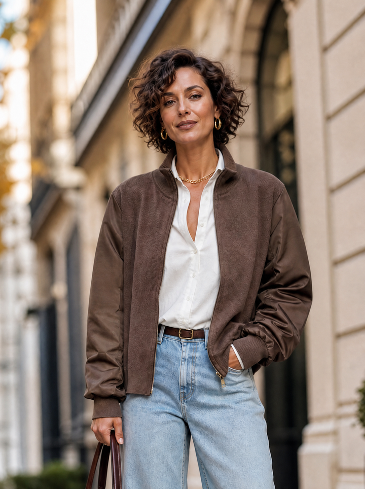 “MILA” Knitted Bomber Style Jacket