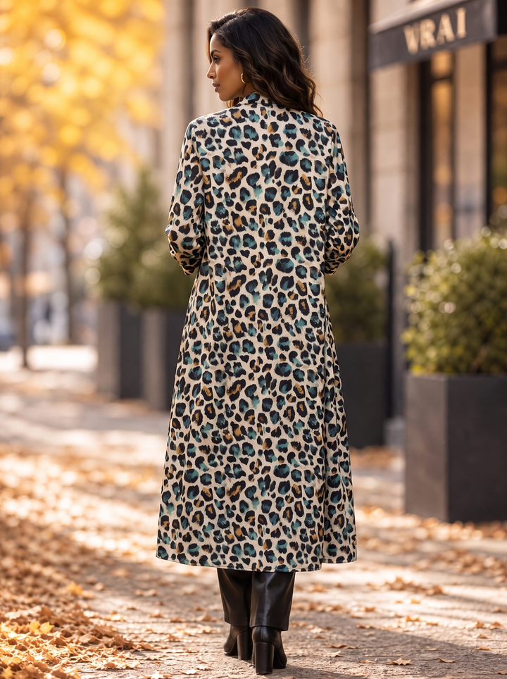 “KITTY” Leopard Print Longline Jacket