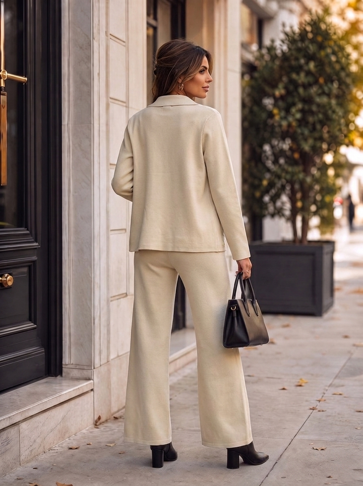 “FREYA” Emroidered Blazer & Wide Leg Trouser Co-Ord