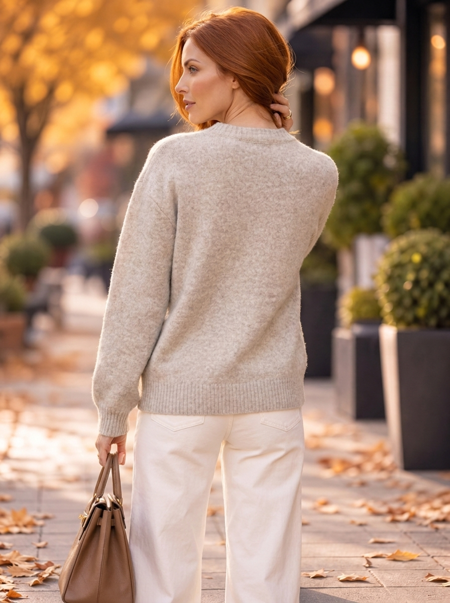 “CELIA” Premium Gold Button Detail Soft Jumper