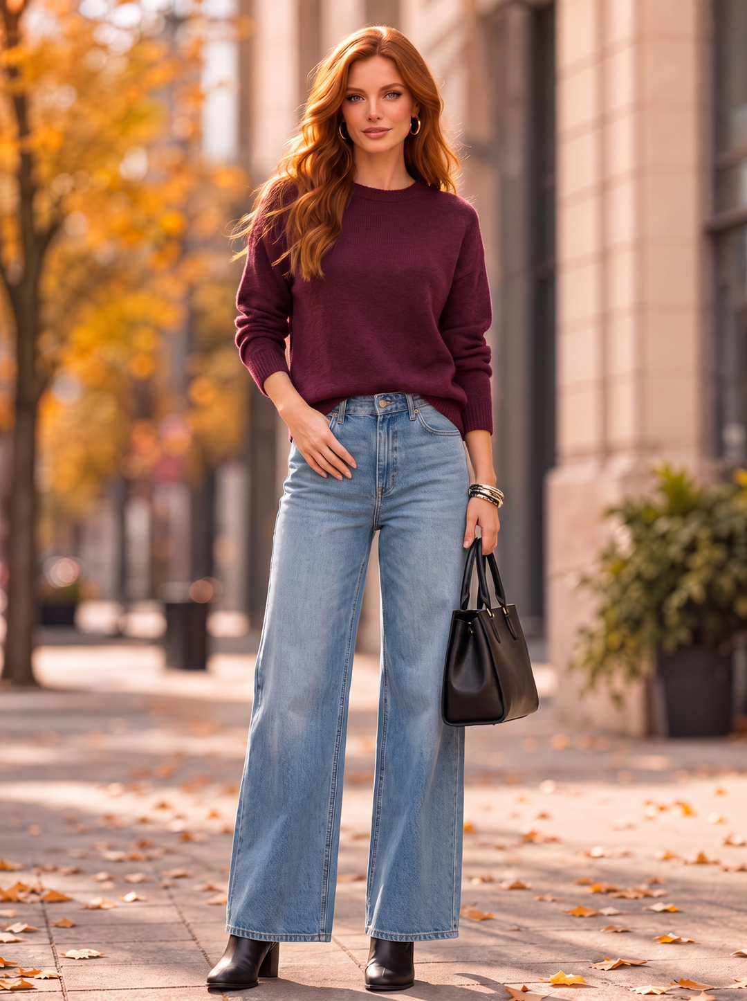 “FRANCES” Soft Crew Neck Jumper plum