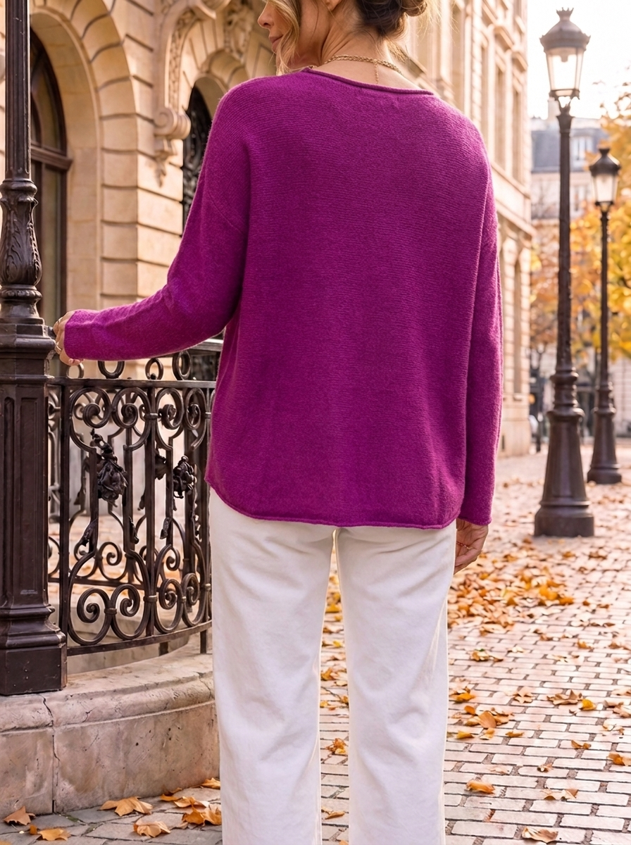 “MAGNOLIA” Soft Knit Jumper magenta