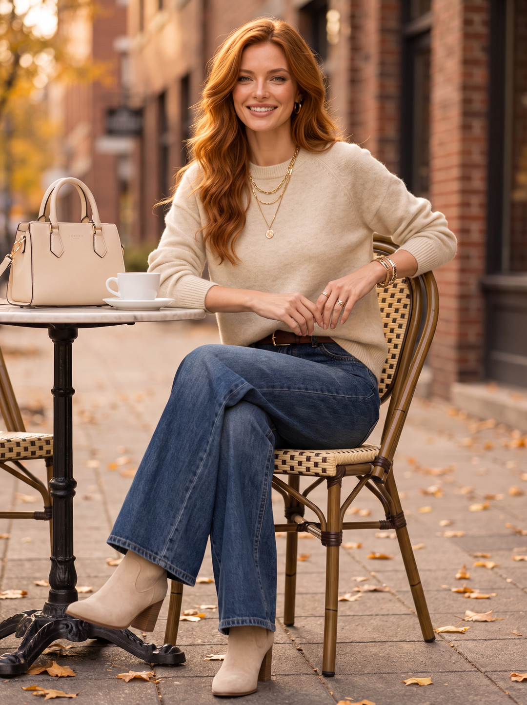 “FRANCES” Soft Crew Neck Jumper cream