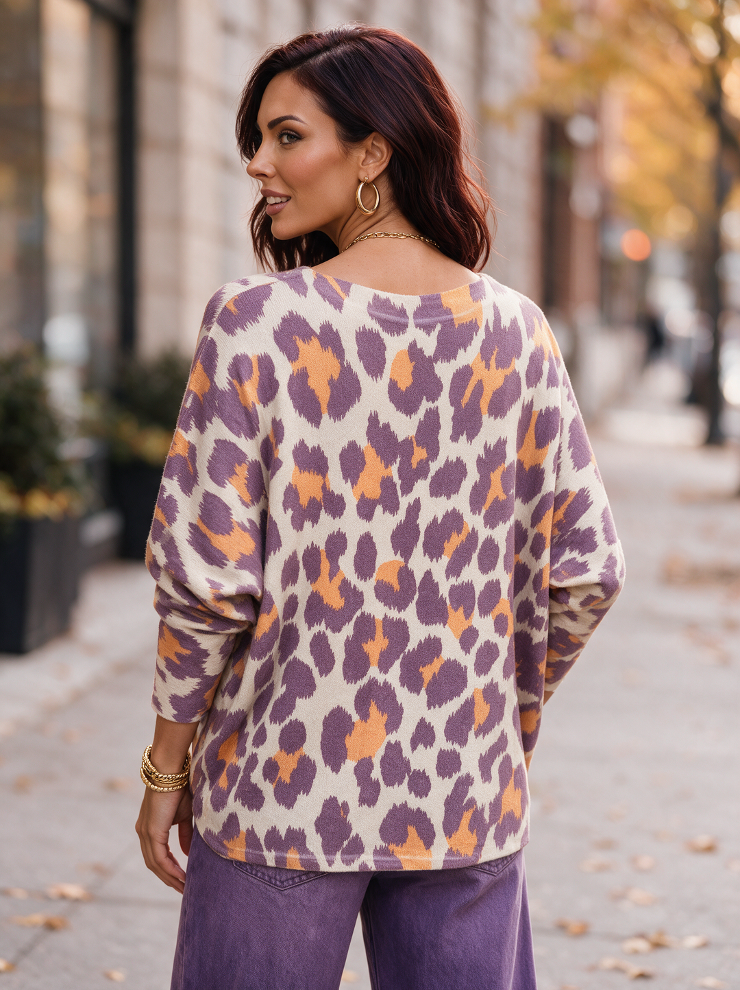 “MAGNOLIA” Curve Soft Knit Animal Print Jumper