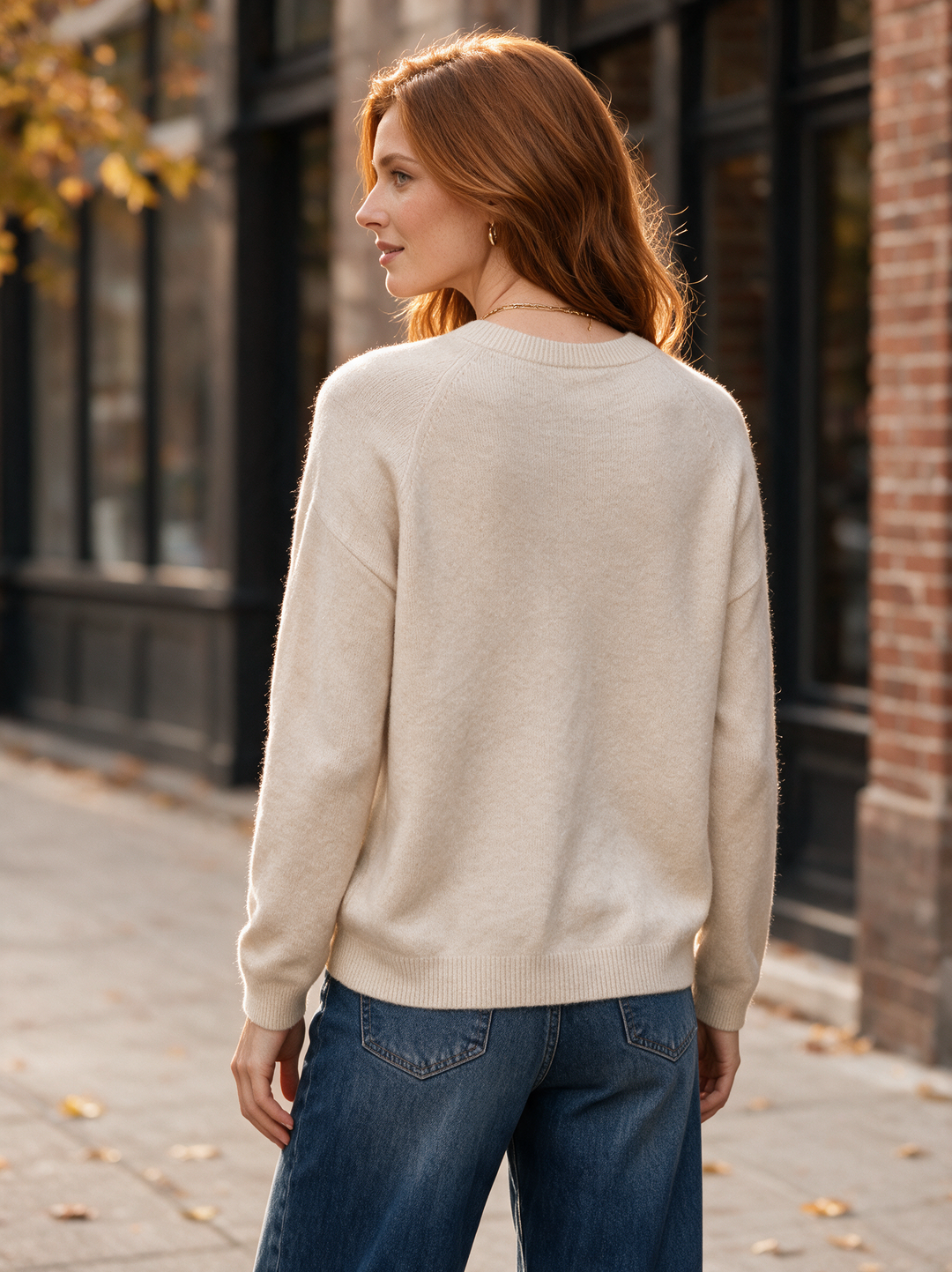 “FRANCES” Soft Crew Neck Jumper cream
