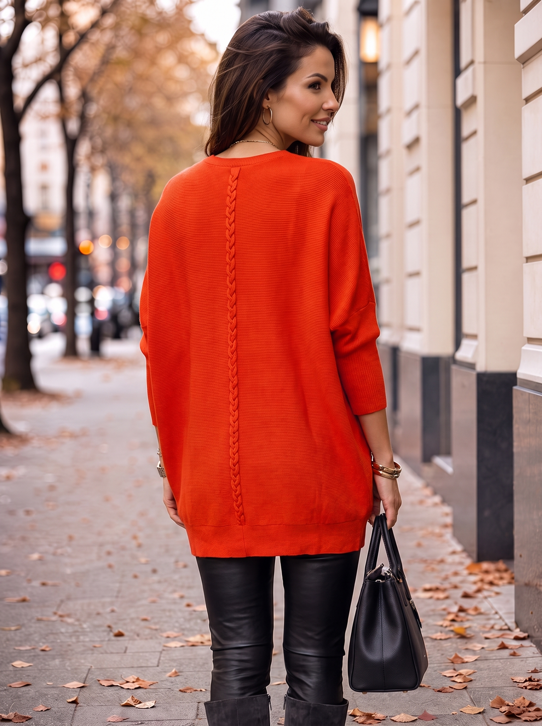 “MOLLY” Soft Relaxed Fit Pocket Jumper With Braid Back