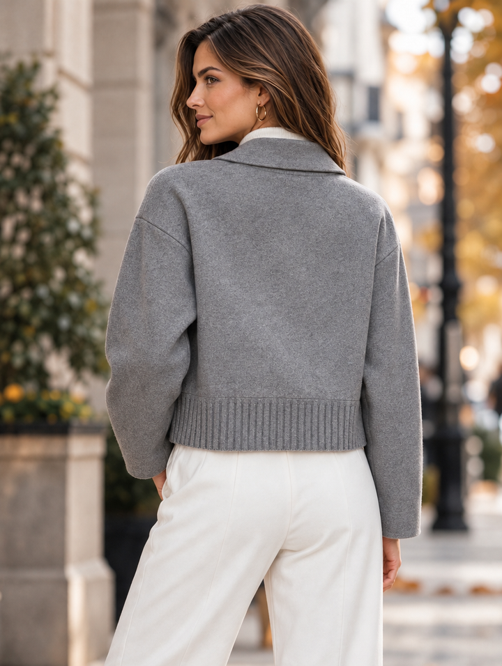“DEMI” Premium Double Breasted Cardigan/Jacket GREY