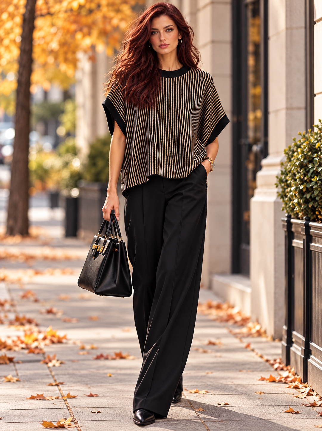 “FELIX” Contrast Stripe Sleeveless Jumper black