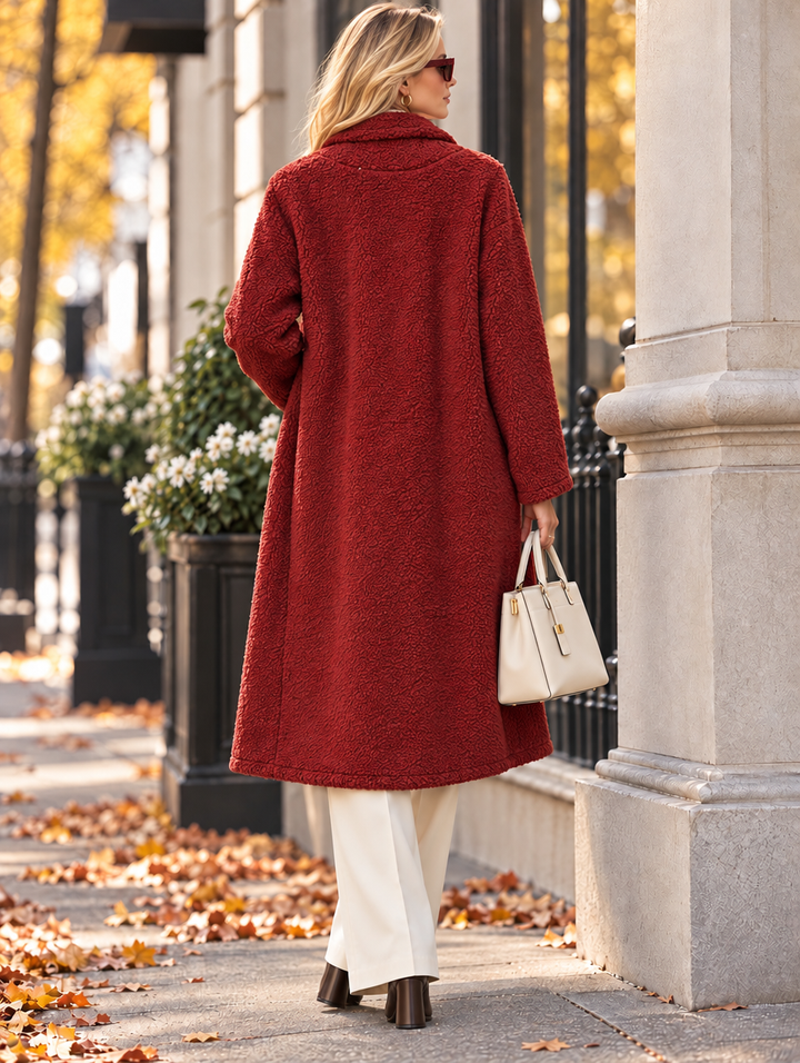 “NADIA” Textured Teddy Coat