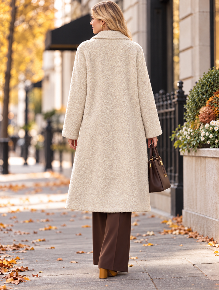 “NADIA” Textured Teddy Coat